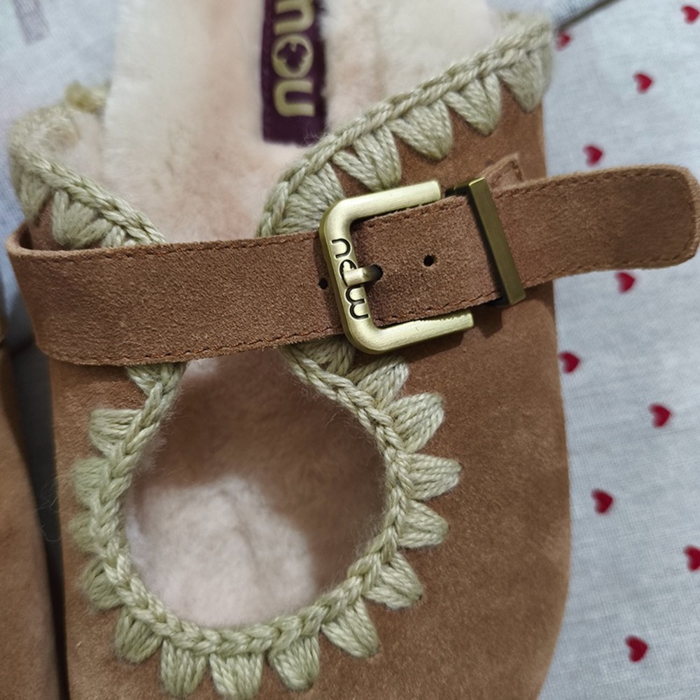 MOU Suede Woven Mule Shoes - Picture 4 of 7
